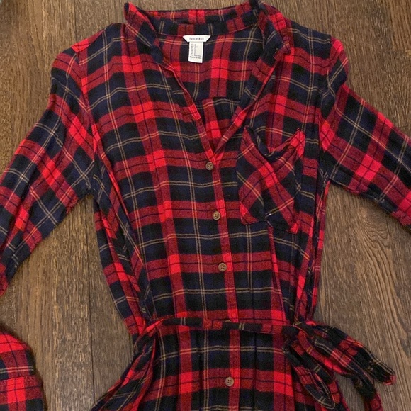 Forever 21 Kiel James Patrick Look Alike. Super Soft. Flannel Dress. Small. - Picture 2 of 3